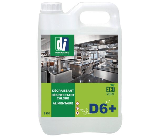 degraissant desinfectant chlore alimentaire d6+ DETERGENCE INDUSTRIE
